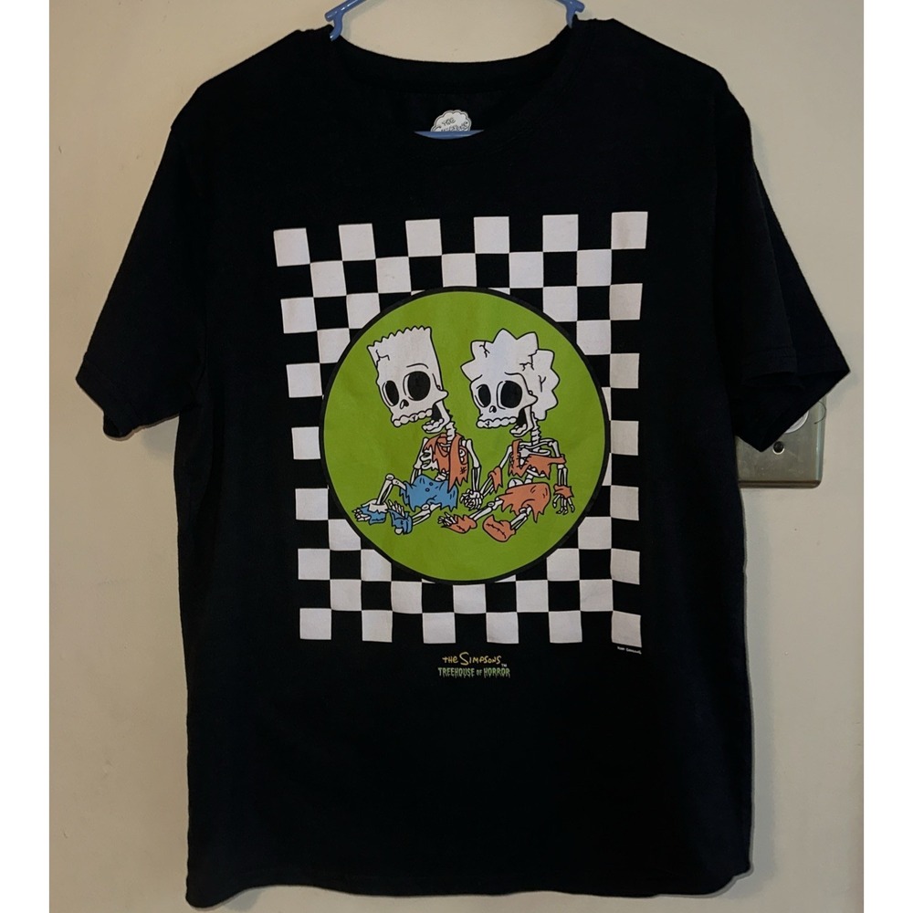 The Simpson's Treehouse of Horrors T Shirt Sz L Skeletons Taxi Cab‎ Edi Foxb4Dis